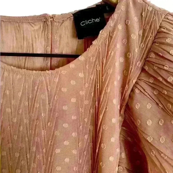 Cliché Dusty Pink Multi Frill Blouse‎ Size Size Large - Picture 4 of 5